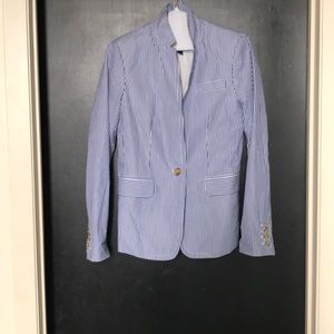 JCrew Regent Blue Striped Blazer